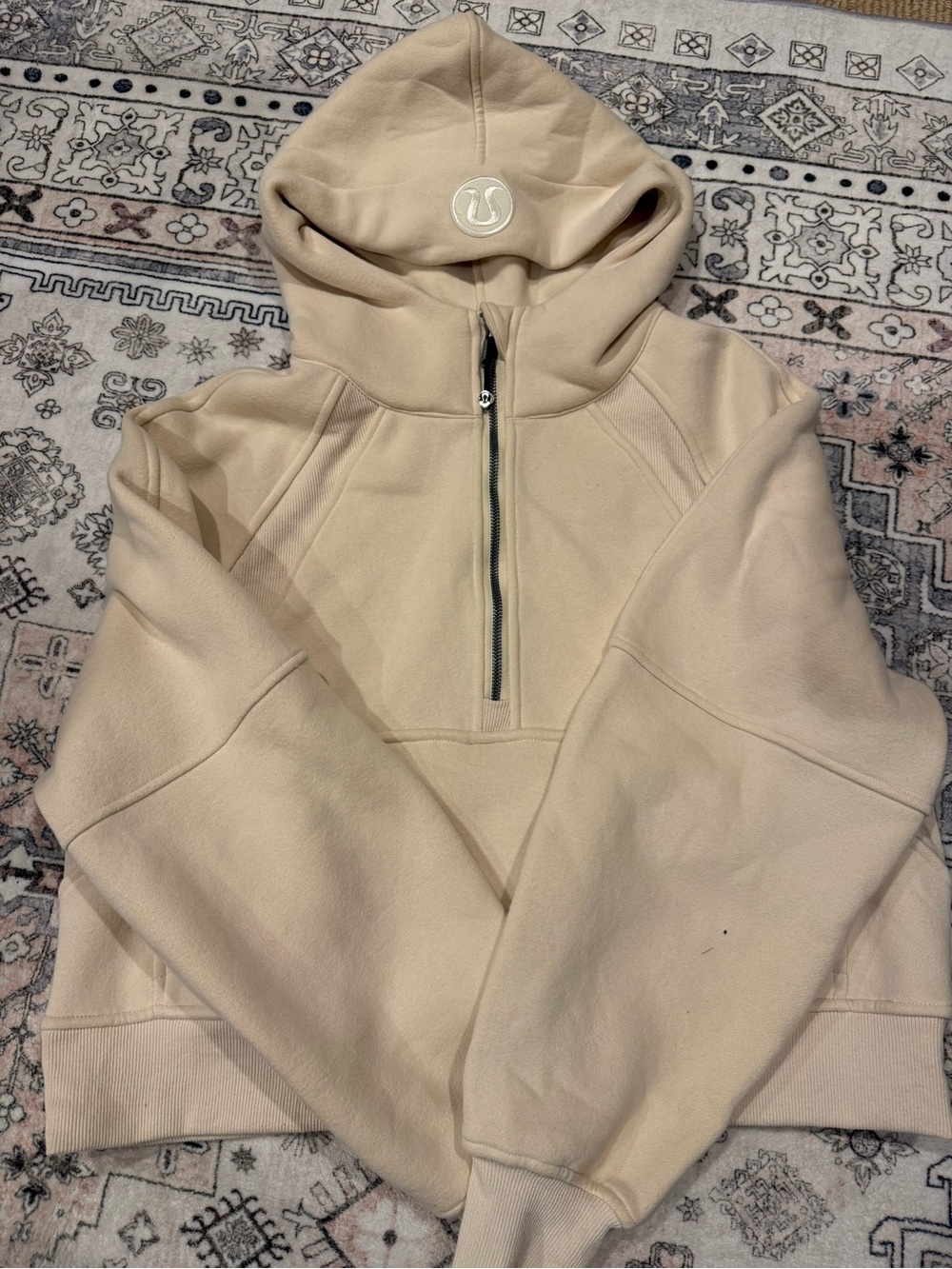 Lululemon Beige Half-Zip Hoodie